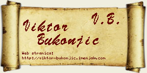 Viktor Bukonjić vizit kartica